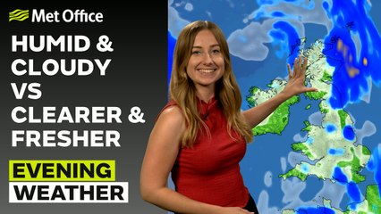 Met Office Evening Weather Forecast 20/07/24 – Rain pushing northeastwrds