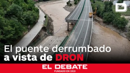 A vista de dron: así ha quedado el puente que ha colapsado en la ciudad china de Shangluo