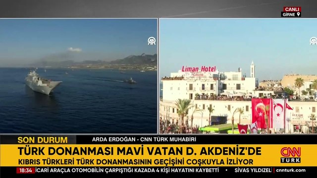 Son Dakika Haberi: Gökyüzünde Akıncı, denizde TCG Anadolu... Kıbrıs'ta gövde gösterisi!