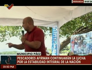 Pescadores del estado Miranda manifestaron continuar con la lucha por la estabilidad económica