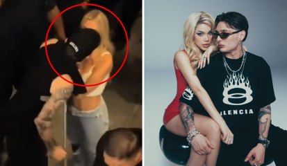 Peso Pluma besa a misteriosa rubia tras su concierto en Austin, Texas... ¿eres tú, Kenia Os?