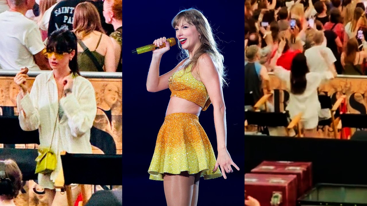 Anne Hathaway es sorprendida dándolo todo durante concierto de Taylor Swift en Alemania