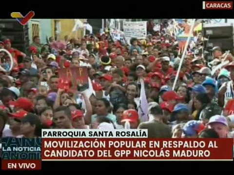 Caracas | Habitantes de la pqa. Santa Rosalía se movilizaron en respaldo al candidato Nicolás Maduro