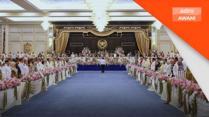 Tayangan video riwayat hidup Sultan Ibrahim pengisian istimewa Majlis Santapan Diraja