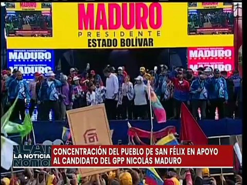 Pueblo de San Félix recibe con alegría al candidato del GPP Nicolás Maduro