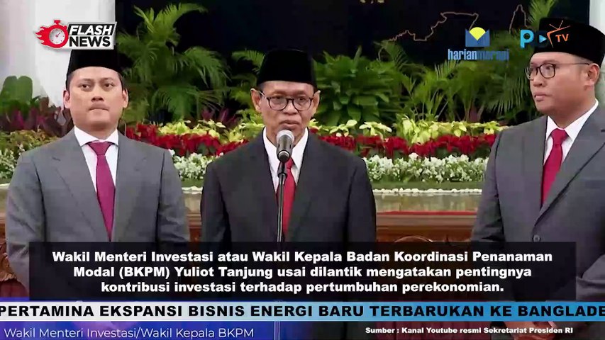 Keterangan Pers Wakil Menteri Usai Dilantik di Istana Negara