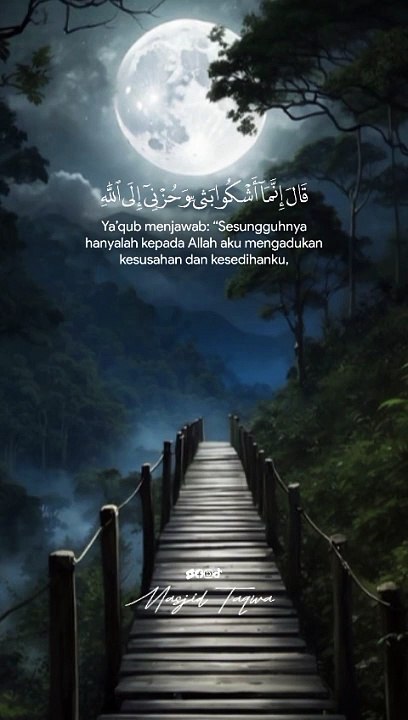 Surat Yusuf 86 (Hanya kepada ALLAH aku mengadukan kesedihan dan kesusahan ku)