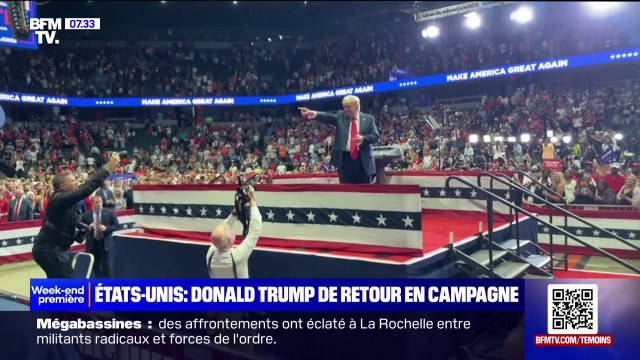 États-Unis: les partisans de Donald Trump sont au rendez-vous pour le retour en campagne de l'ancien président