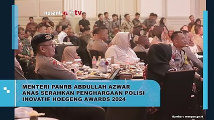 Menteri PAN RB Berikan Hoegeng Awards 2024, Apresiasi Usaha Integritas dan Pelayanan Publik