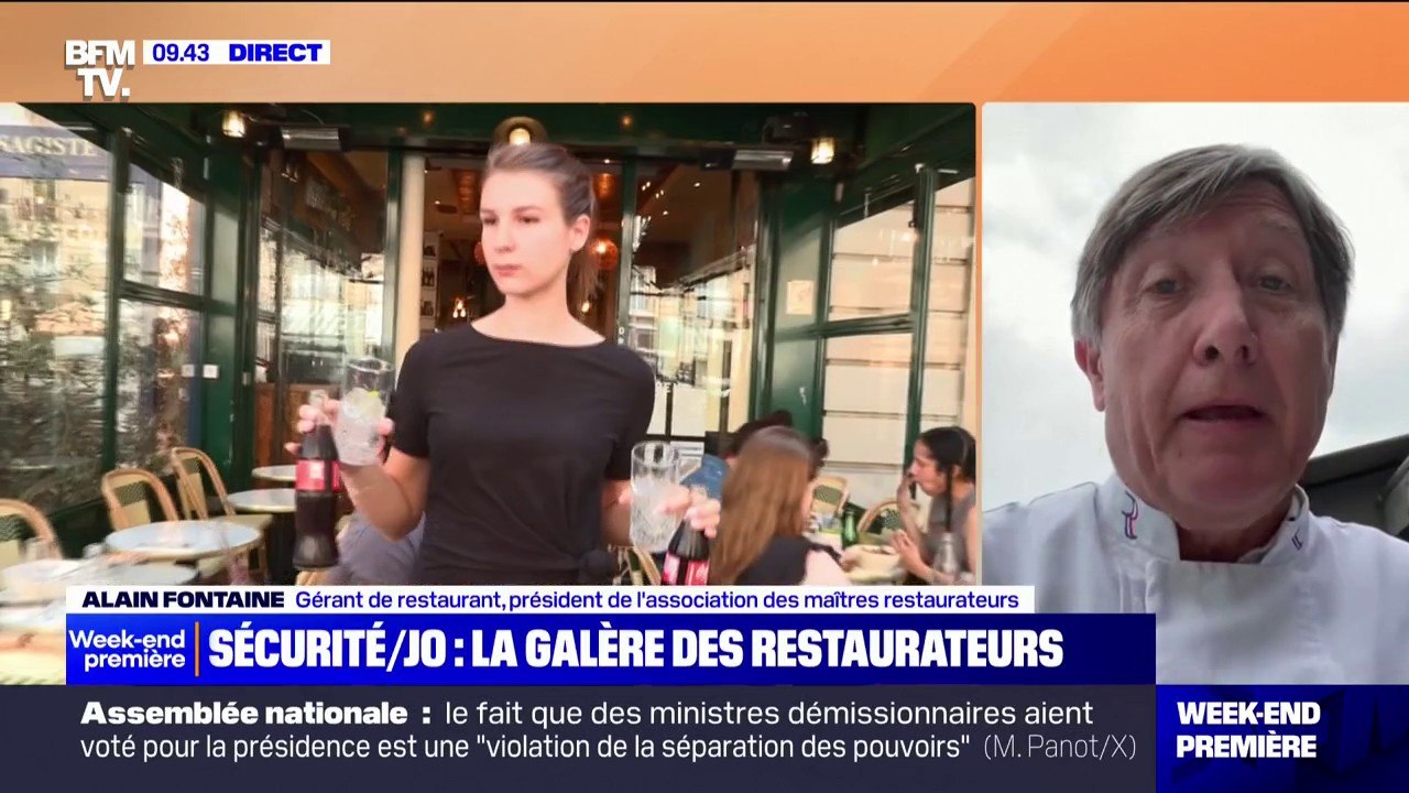 JO: "Depuis un mois, on n'a plus de touristes, plus de Parisiens" indique Alain Fontaine, gérant de restaurant