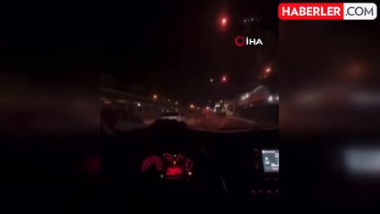 Yarışan araçlar trafikte tehlike yarattı