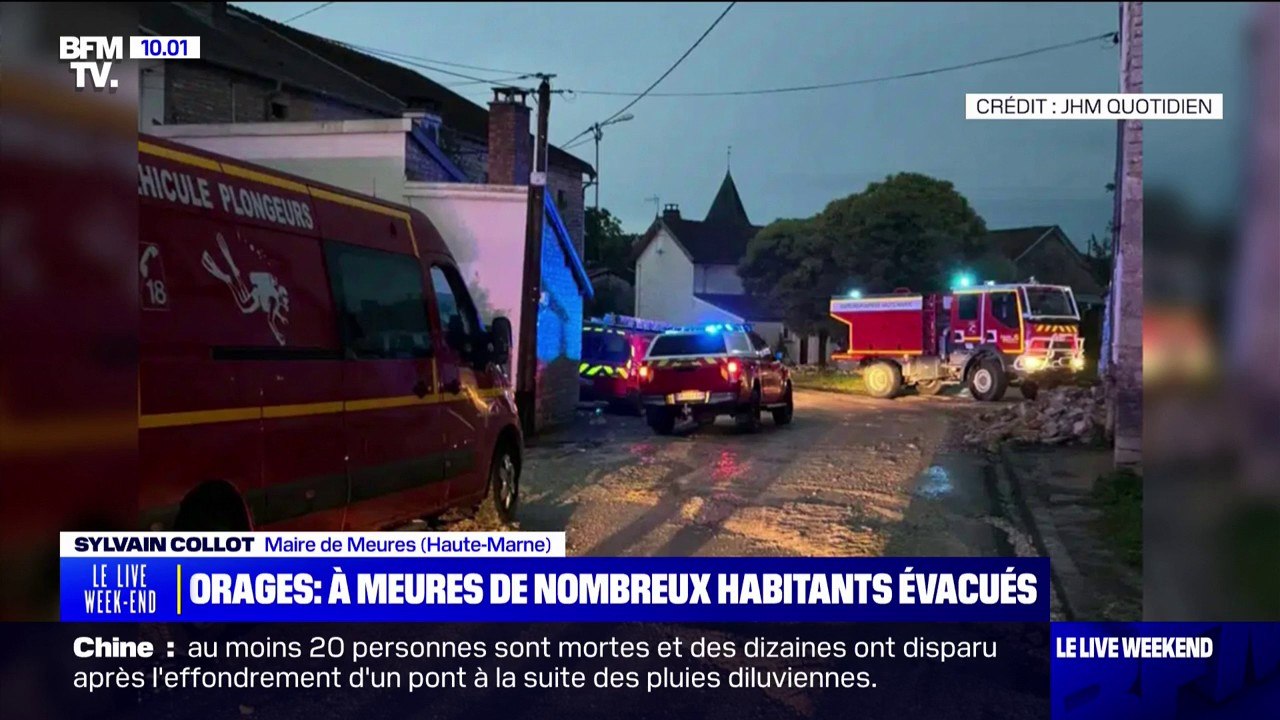 Orages: "Il y a eu un énorme ruissellement sur notre village, ça n'était jamais arrivé", indique le maire de Meures, Sylvain Collot