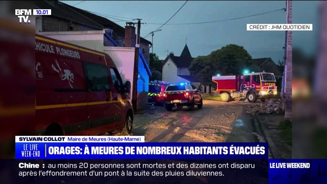 Orages: Il y a eu un énorme ruissellement sur notre village, ça n'était jamais arrivé , indique le maire de Meures, Sylvain Collot