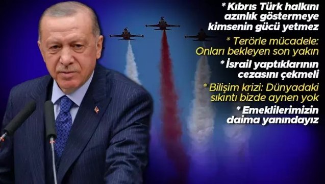 Cumhurbaşkanı Erdoğan, KKTC ziyareti dönüşünde uçakta gazetecilerin sorularını yanıtladı