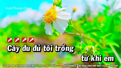 Karaoke Cây Đu Đủ (Beat Hay) Tone Nam Nhạc Sống - Hoài Phong Organ