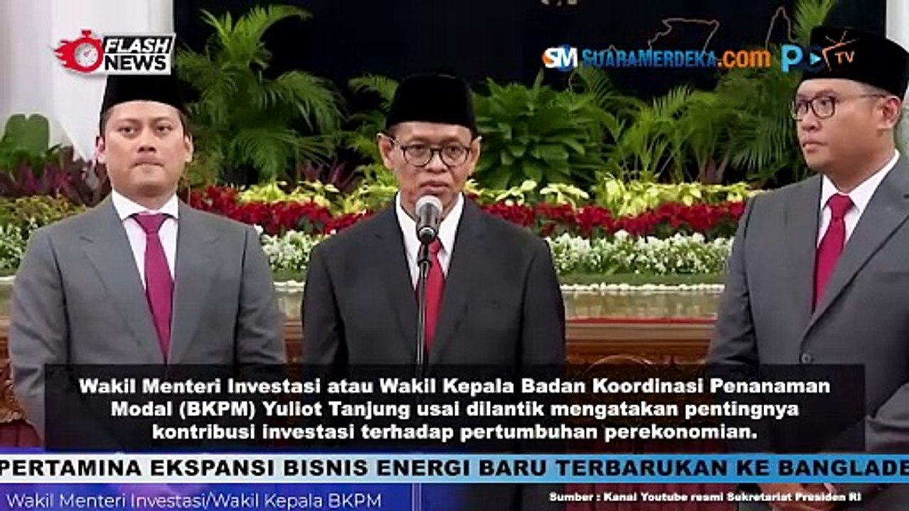 Keterangan Pers Wakil Menteri Usai Dilantik di Istana Negara