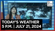 Today's Weather  5 P.M. | July 21, 2024