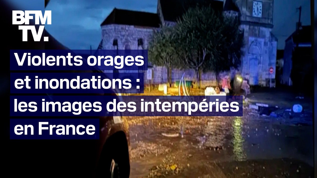 Violents orages et inondations: les images des intempéries en France