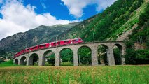 The Famous Bernina Express or the Little Red Train of Switzerland