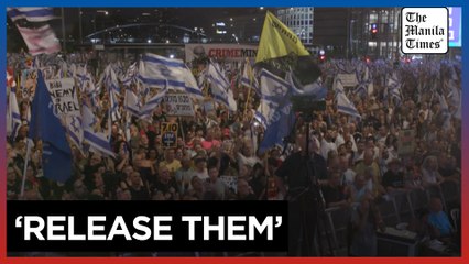 Israelis rally in Tel Aviv to call for hostages' release