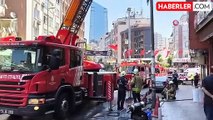 Kağıthane'de işkembecide korkutan baca yangını