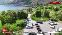 Nemrut Kalderası'nda ATV turlarına katılanlar doğayla iç içe vakit geçiriyor