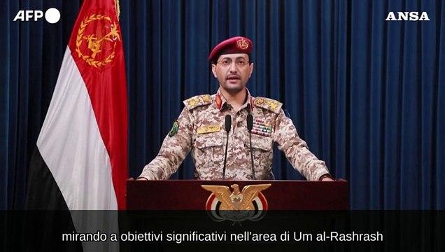 Houthi: Missili su Eilat e operazione militare contro nave Usa nel Mar Rosso