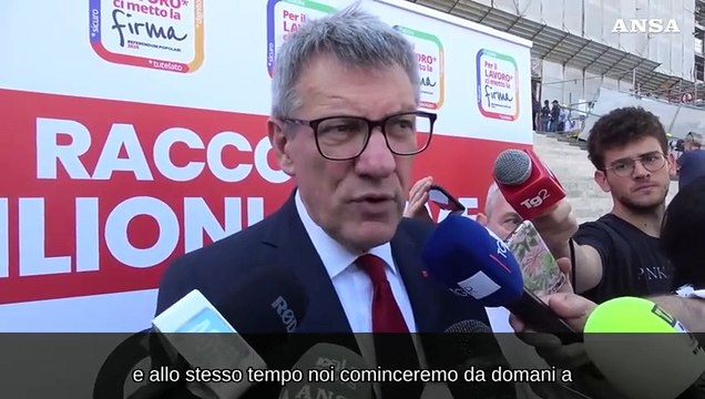 Referendum Lavoro, la Cgil consegna 4 mln di firme in Cassazione. Landini: Per i diritti di tutti