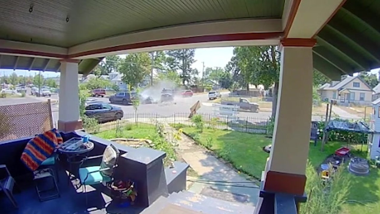 Video: Seven officers and police dog hurt in high-speed crash with suspect’s car