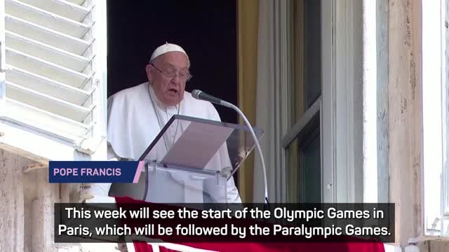 Pope hoping Olympics can bring war truces worldwide