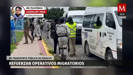 下载视频: En Hidalgo, fortalecen operativos migratorios en transporte público