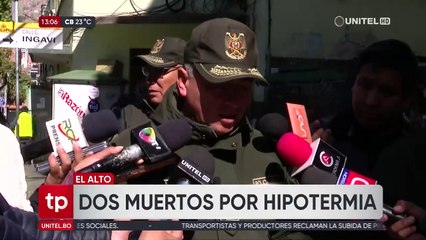 Dos personas mueren por hipotermia y sus cuerpos son hallados en vía pública de El Alto, dice la Policía 