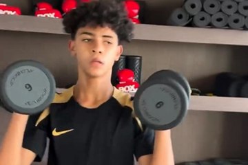 El duro entrenamiento viral del hijo de Cristiano Ronaldo ¿Va por los pasos de CR7?