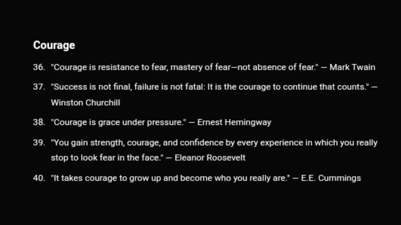 Qoutation on Courage