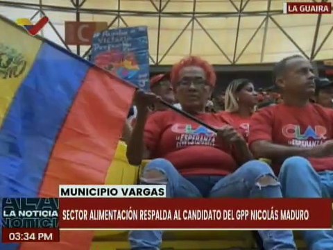 Sector alimentación del estado La Guaira apoya al candidato del GPP Nicolás Maduro