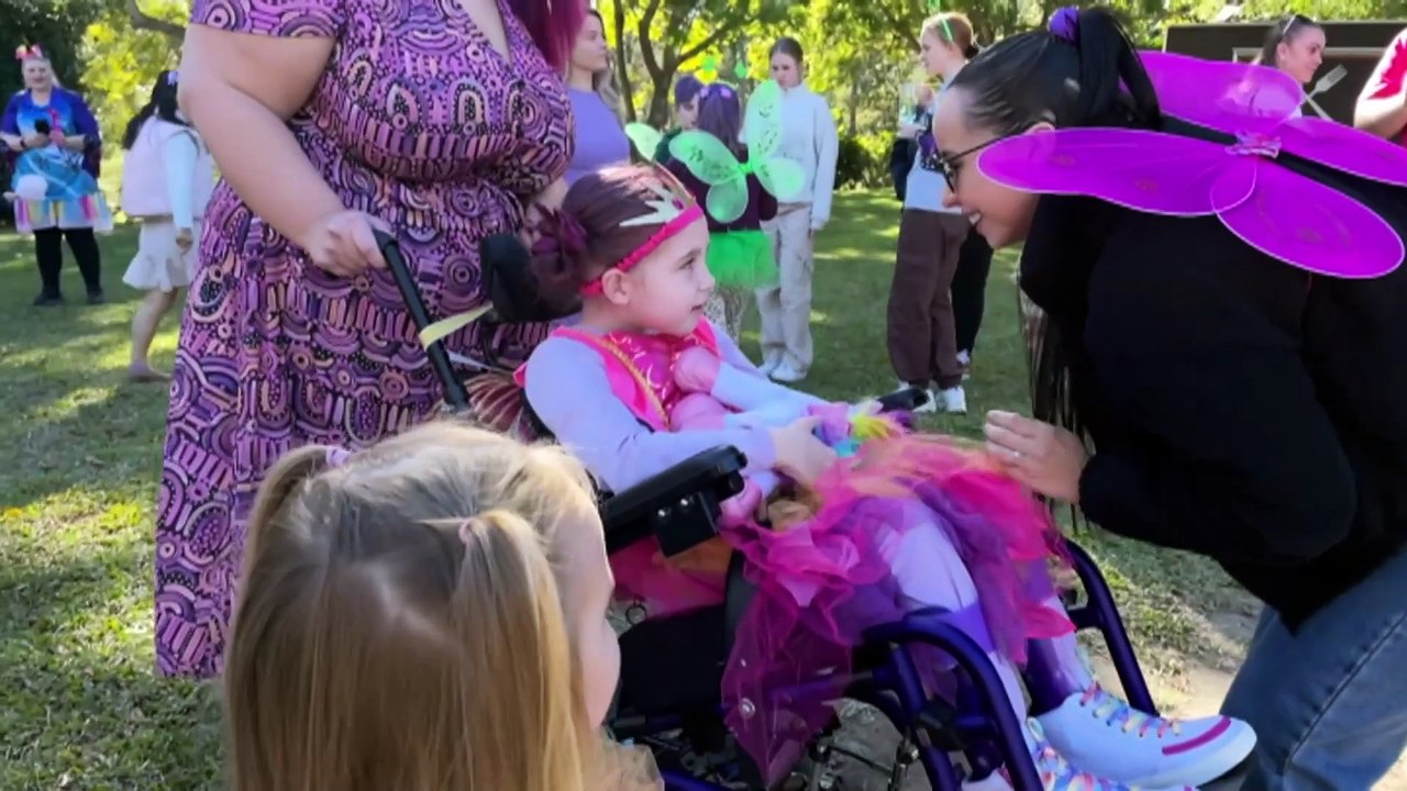 Audrey Wallace's palliative care wish comes true with unicorn princess party