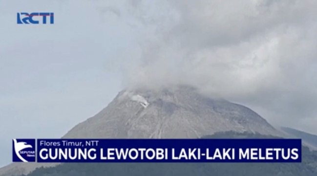 Gunung Lewotobi Laki-Laki di Flores Kembali Meletus