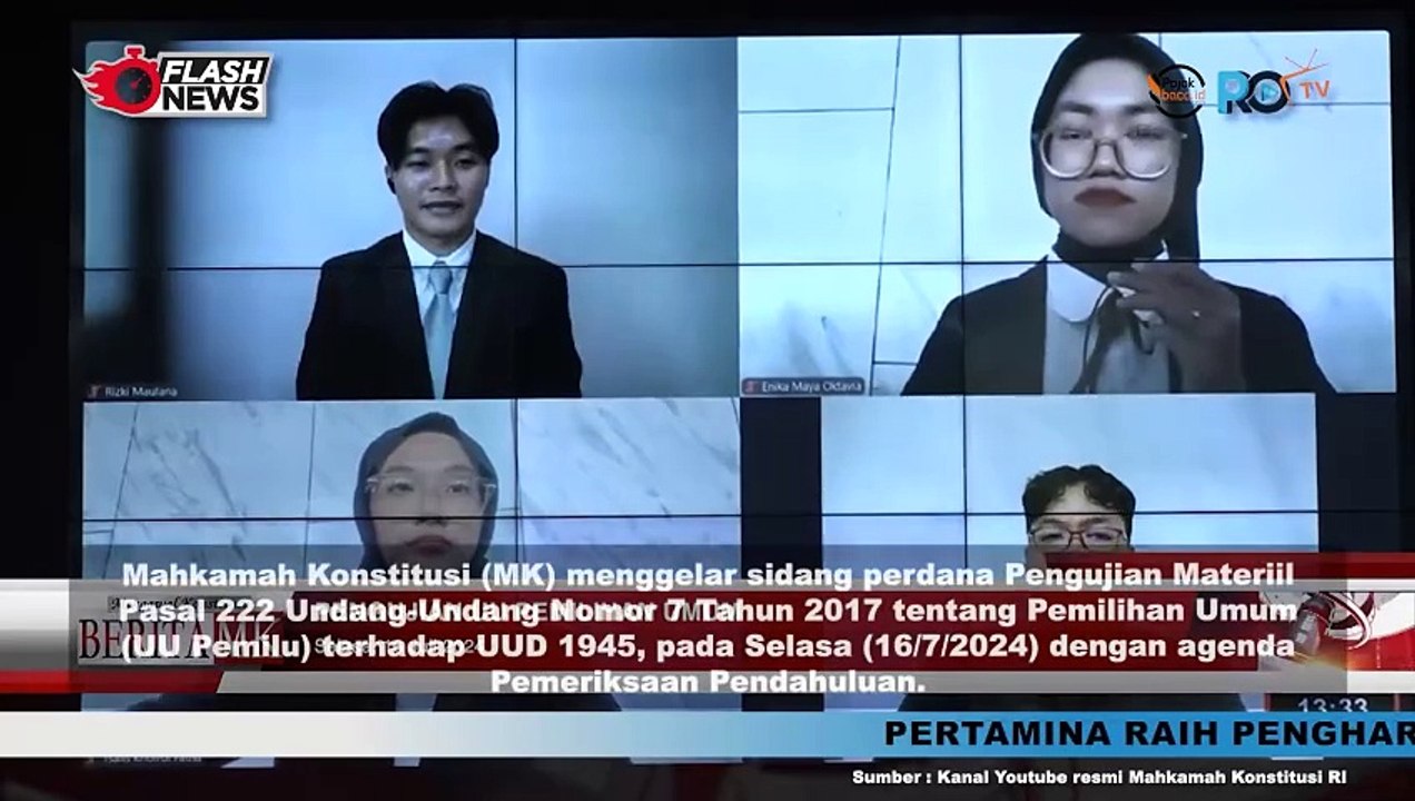 Empat Mahasiswa Fakultas Syariah dan Hukum UIN Sunan Kalijaga Uji Batasan Open Legal Policy dan Presidential Threshold ke MK