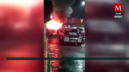 Habitantes de Ixhuatlancillo queman patrulla tras detención de presunto pederasta
