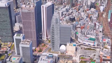 Mode Gakuen Cocoon Tower in the Nishi-Shinjuku district in Shinjuku, Tokyo, Japan.