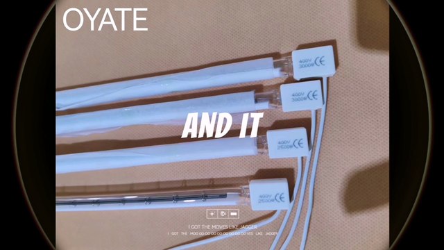 355mm 2500w 3000w white coated halogen heat lamps for Krones machines