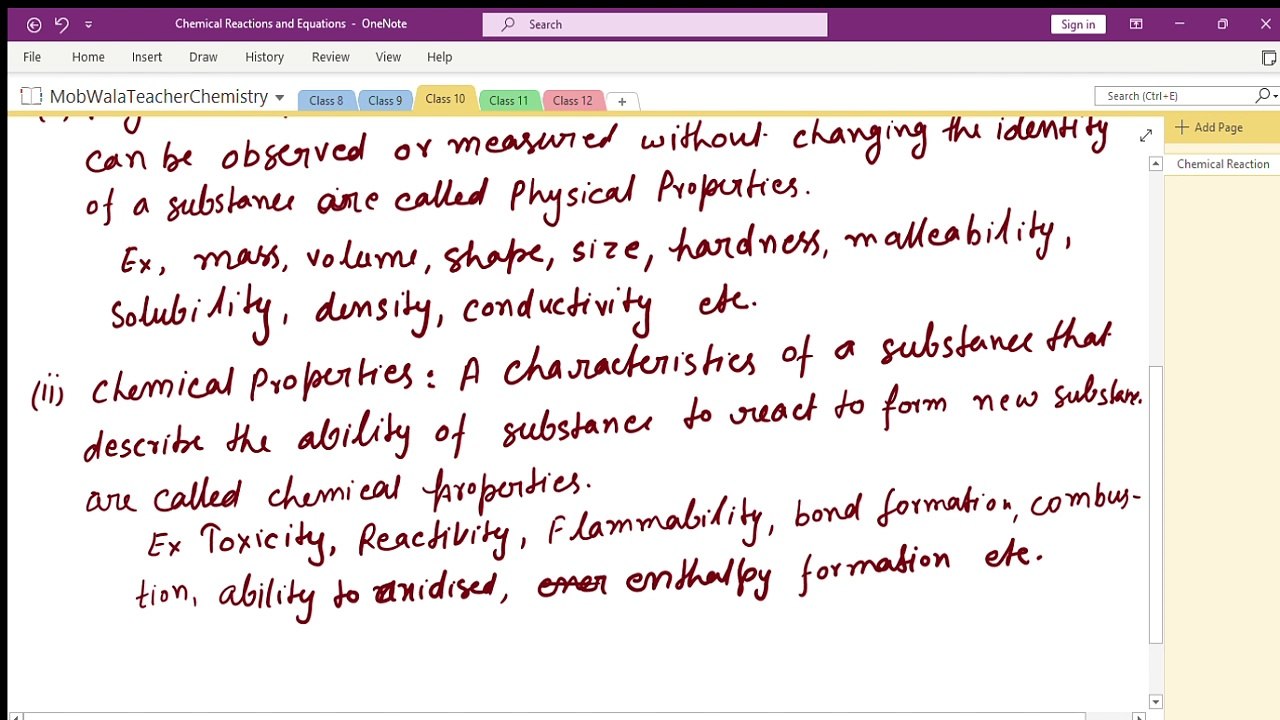 Introduction to Chemical Equation