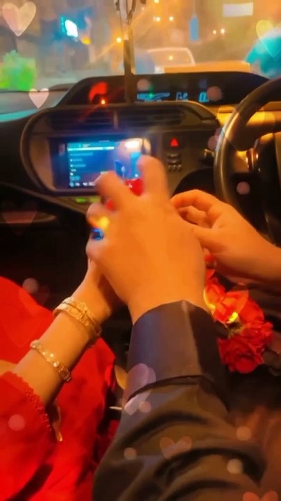 Romantic in car love you too