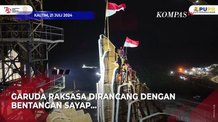 Pemasangan Bilah Terakhir dan Tertinggi Garuda Raksasa di IKN Rampung