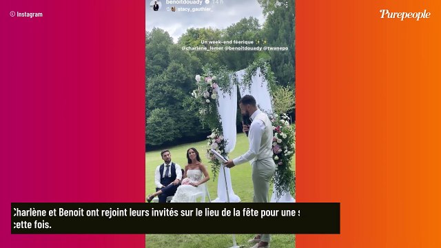 Charlène et Benoit (Secret Story) : Château, robe sublime... Découvrez leur mariage religieux célébré en grandes pompes