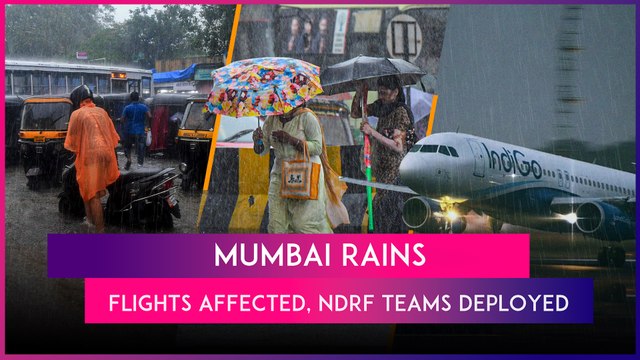 Mumbai Rains: Heavy Rainfall Lashes City Yet Again, Disrupts Flight Operations; NDRF Teams Deployed