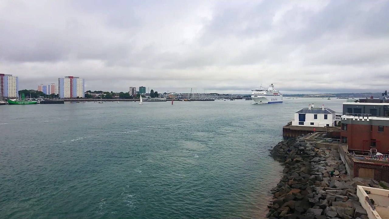 Brittany Ferries ship MS Normandie sails past Portsmouth in familiar sight