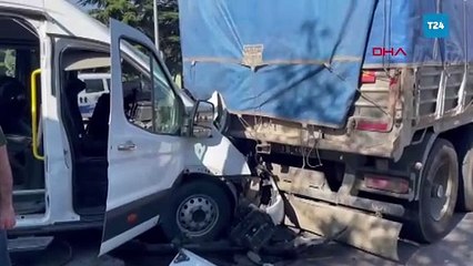 Gaziantep’te işçi servisleri çarpıştı: 21 yaralı