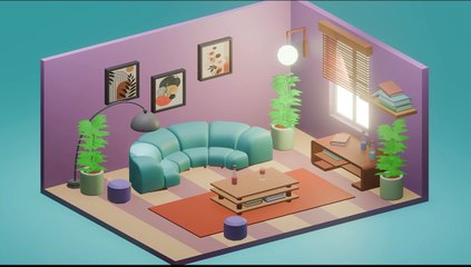 Isometric Room in Blender