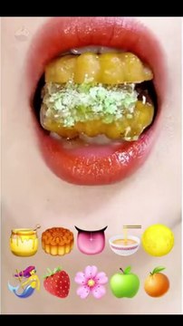 Decompression voice-controlled video eating show- voice-controlled chewing of delicious food